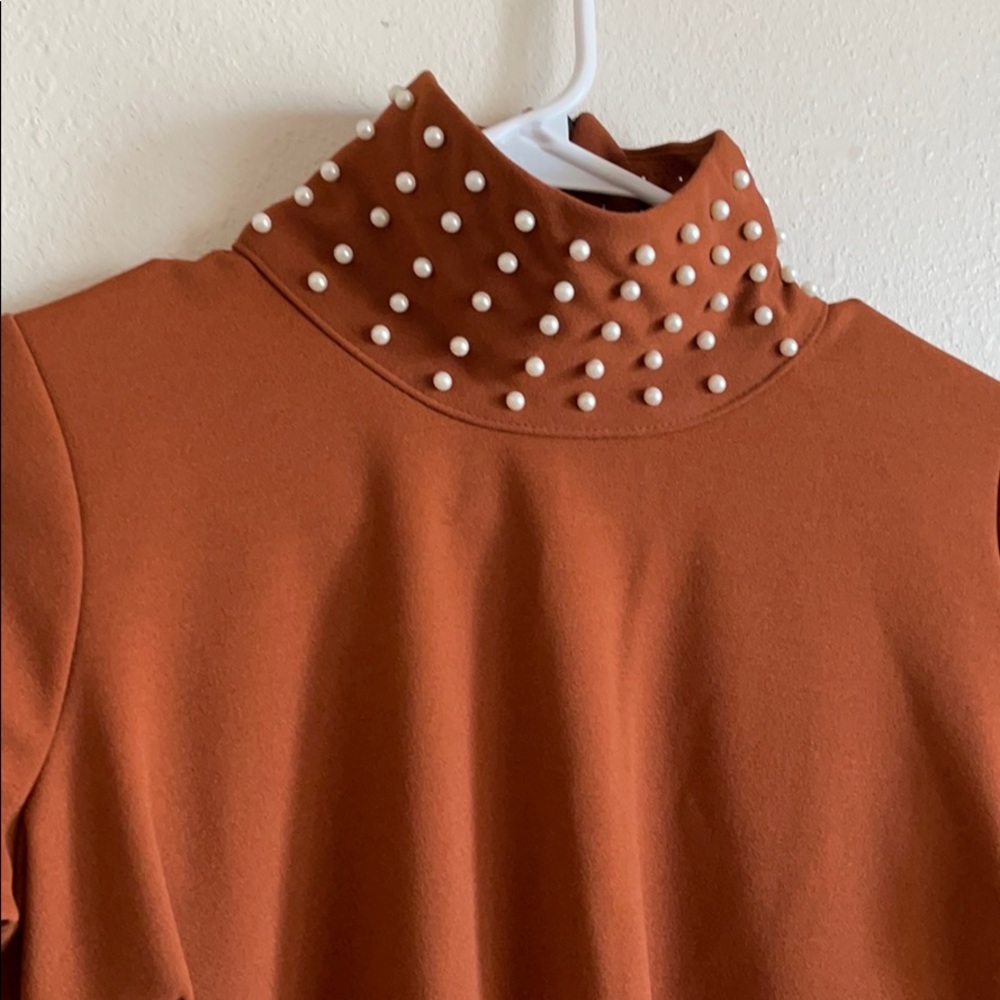SOLD!Mod Style Burnt Orange Dress